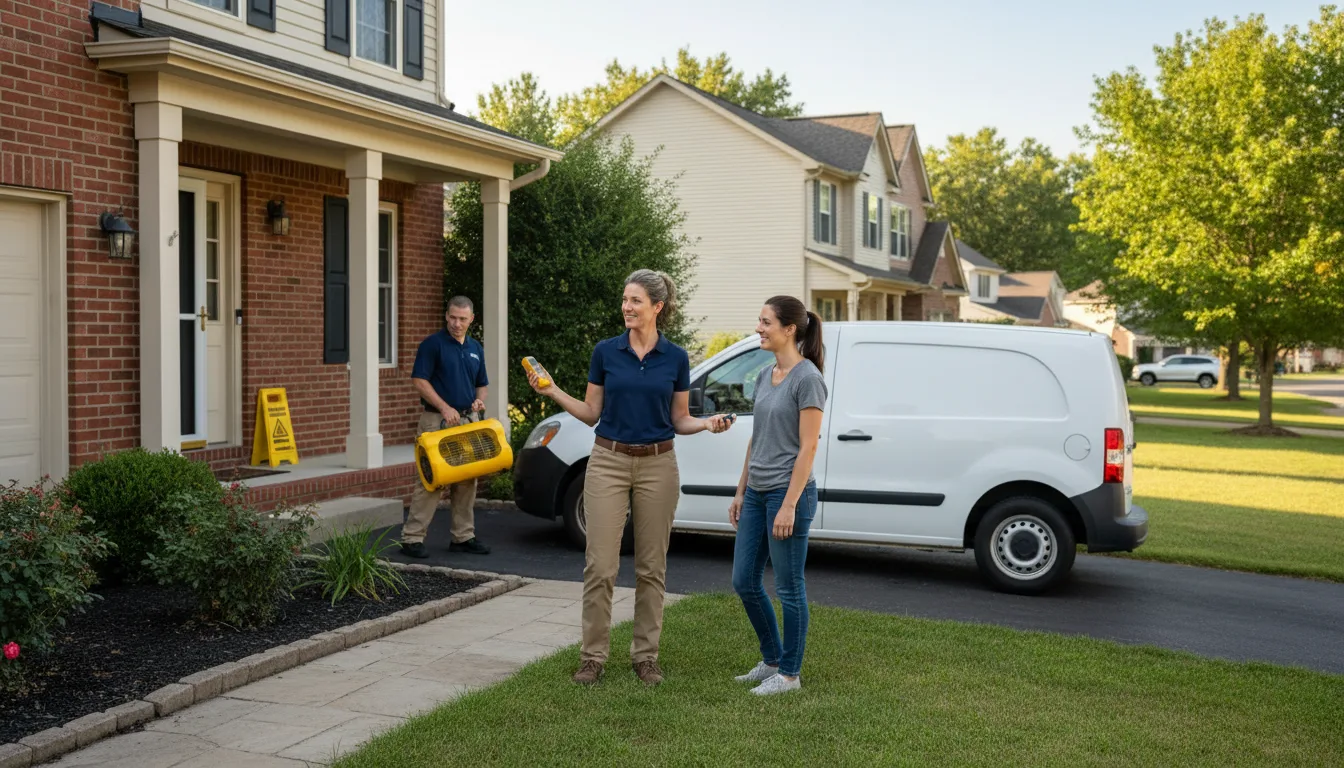 Residential water damage restoration in Cherry Tree, PA